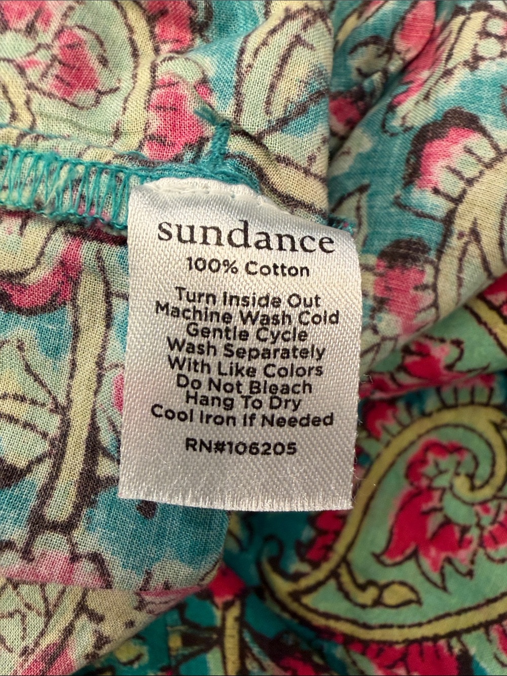 Sundance Boho Cotton Floral Wide-Leg Women’s Pants Size XL - Picture 5 of 10